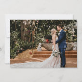 Einfache Foto Hochzeit Dankeskarte (Rückseite)