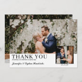 Einfache Foto Hochzeit Dankeskarte (Vorne/Hinten)