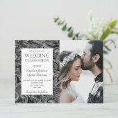 Einfache Foto Hochzeit Einladung (Stehend Vorderseite)