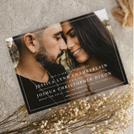 Einfache Foto Hochzeit Einladung