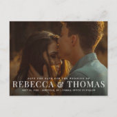 Einfache Foto Hochzeit Einladung Postkarte (Vorderseite)