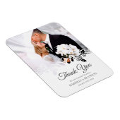 Einfache Foto Hochzeit mit weißem Rahmen Vielen Da Magnet (Rechte Seite)