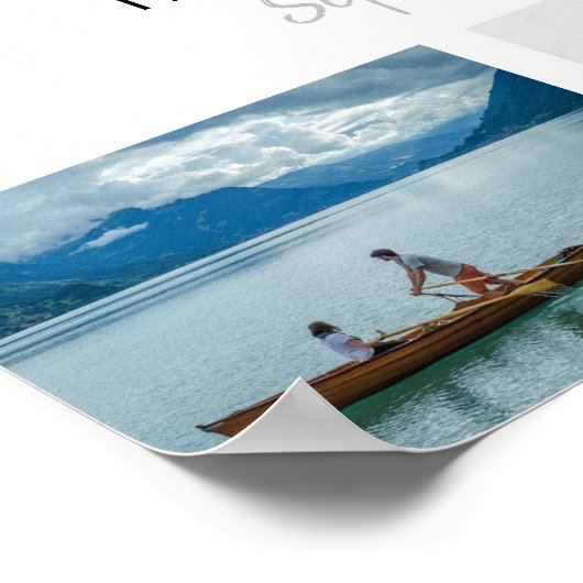 Einfache Foto Hochzeit Poster (Ecke)