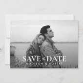 Einfache Foto Hochzeit Save The Date (Vorderseite)