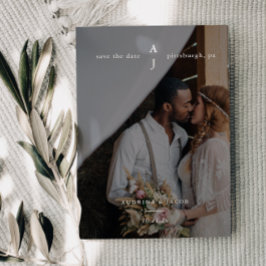 Einfache Foto-Hochzeit Save The Date