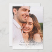 Einfache Foto Hochzeit Save The Date (Vorderseite)