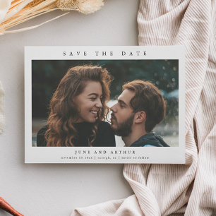 Einfache Foto-Hochzeit Save the Date Magneteinladung