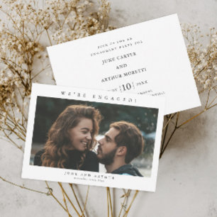 Einfache Foto-Hochzeits-Engagement-Party Einladung