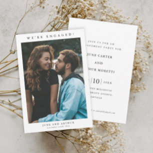 Einfache Foto-Hochzeitspartei Einladung