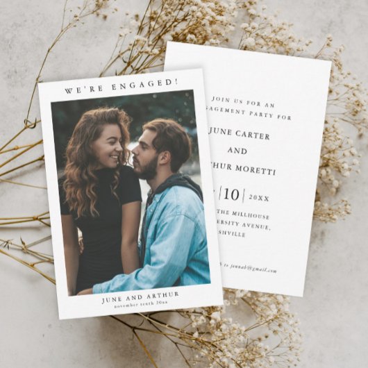 Einfache Foto-Hochzeitspartei Einladung