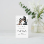 Einfache Foto Hochzeitsticket Karten (Stehend Vorderseite)