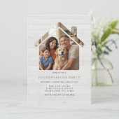 Einfache Foto Housewarming Party Einladung (Stehend Vorderseite)