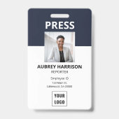 Einfache Foto-ID Ausweis (Vorderseite)