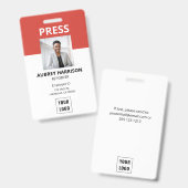 Einfache Foto-ID Ausweis (Vorder- & Rückseite)