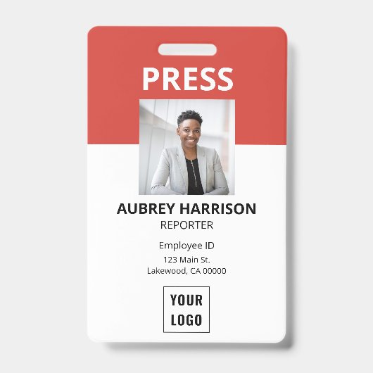 Einfache Foto-ID Ausweis (Vorderseite)