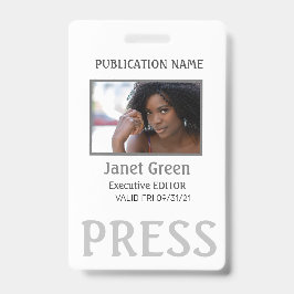 Einfache Foto-ID-Journalistenausweis Ausweis