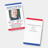 Einfache Foto-Identifikation - Kind-ID Ausweis (Front & Back)
