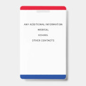 Einfache Foto-Identifikation - Kind-ID Ausweis (Back)