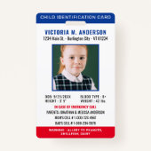 Einfache Foto-Identifikation - Kind-ID Ausweis (Vorderseite)