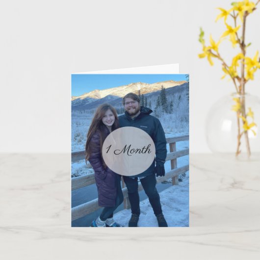 Einfache Foto-Jubiläumskarte Karte (Gelbe Blume)