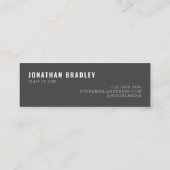 Einfache Foto-Karte für moderne Abschluss Telefonnummerkarte (Rückseite)