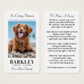 Einfache Foto-Memorial-Beileid-Gebetskarte (Vorne & Hinten)