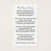 Einfache Foto-Memorial-Beileid-Gebetskarte (Rückseite)