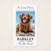 Einfache Foto-Memorial-Beileid-Gebetskarte (Vorderseite)