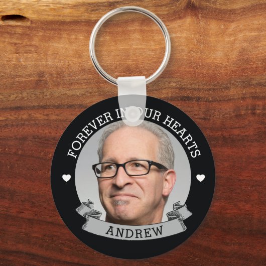 Einfache Foto-Memorial Schlüsselanhänger (Vorderseite)