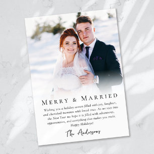 Einfache Foto Merry & Married  Feiertagskarte