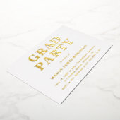 Einfache Foto Moderne Graduierungspartei Folieneinladung (Gedreht)