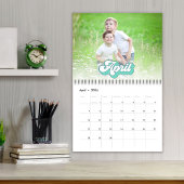 Einfache Foto Monate Cool Retro Typografie farbenf Kalender