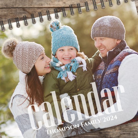 Einfache Foto Monate Minimalistische Typografie Kalender