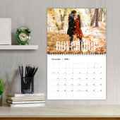 Einfache Foto Monate Minimalistische Typografie Kalender