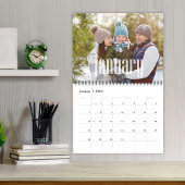 Einfache Foto Monate Minimalistische Typografie Kalender