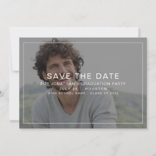 Einfache Foto-Overlay-Grenze 2025 Abschluss Save The Date