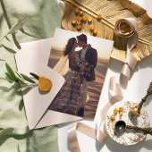 Einfache Foto-Overlay-Monogramm-Hochzeit Einladung