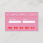 Einfache Foto Rosa Haare Personalkarte Rabattkarte (Rückseite)