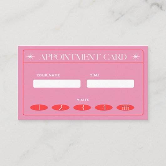 Einfache Foto Rosa Haare Personalkarte Rabattkarte (Rückseite)