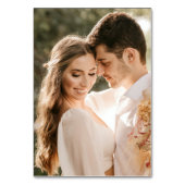 Einfache Foto Rustikale Hochzeitstische Tischnummer (Rückseite)