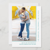 Einfache Foto Save the Date | AQUAMARIN (Vorderseite)