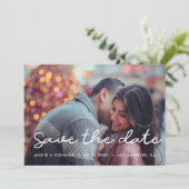 Einfache Foto-Save-the-Date-Karte Save The Date (Stehend Vorderseite)