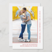 Einfache Foto Save the Date | Rot (Vorderseite)