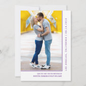 Einfache Foto Save the Date | Violett Lila (Vorderseite)