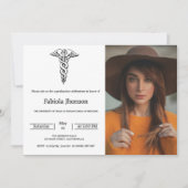 Einfache Foto Schule für Medizin Abschluss Ankündigung (Vorderseite)