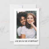 Einfache Foto: Sie werden meine Bridesmaid-Karte s Einladung (Vorderseite)
