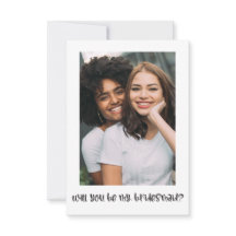 Einfache Foto: Sie werden meine Bridesmaid-Karte s