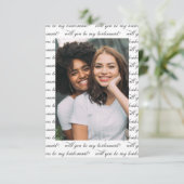 Einfache Foto: Sie werden meine Bridesmaid-Karte s Einladung (Stehend Vorderseite)