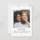 Einfache Foto: Sie werden meine Bridesmaid-Karte s Einladung (Vorderseite)