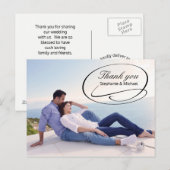 Einfache Foto-Swaps - Danke Post Card Postkarte (Vorne/Hinten)